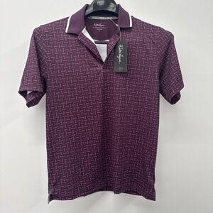 New Walter Hagen Golf Shirt Polo Broken Club Purple Polyester NWT Men's Small S